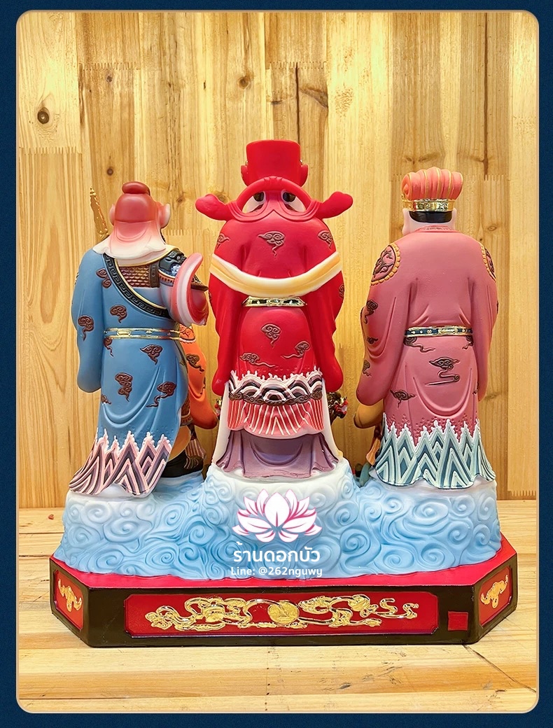 เทพเจ้าไฉ่ชิงเอี๊ย 5 ทิศ อู่ลู่ไฉเสิน อู่ลู่เสิน เทพเจ้าแห่งโชคลาภทั้งห้า งานหินอ่อนคุณภาพสูง ขนาด 16/19/26 นิ้ว