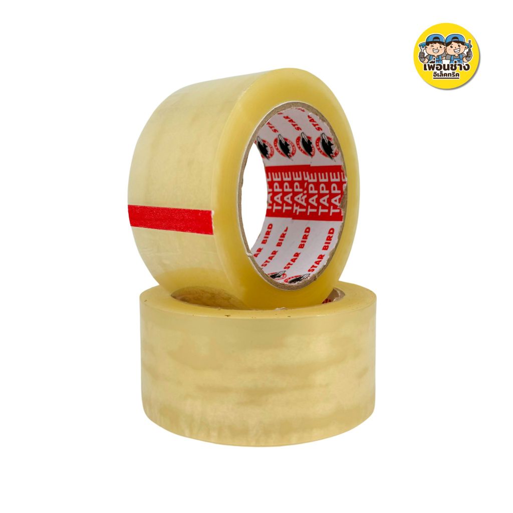 **ยกแถว 6ม้วน** เทปกาวใส STAR BIRD 43 ไมครอน หน้า 2นิ้ว ยาว 100หลา เทปกาว เทปใส