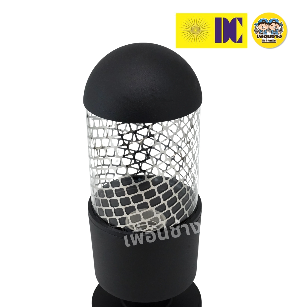 ยี่ห้อ DC รุ่น DCO-KXA24-4-BK โคมไฟหัวเสา ขั้ว E27 สีดำ โคมติดเสา ไฟภายนอก โคมไฟหัวเสา กันน้ำ IP54