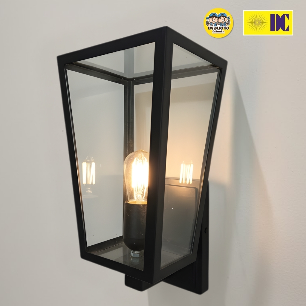 ยี่ห้อ DC รุ่น D-9993-W-BK โคมไฟกิ่ง ใช้กับหลอดขั้ว E27 โคมไฟติดผนัง โคมไฟผนัง โคมไฟกระจก