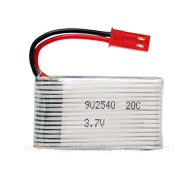 แบตเตอรี่ Lipo 3.7V ปลั๊กแดง JST. (mAhเลือกด้านใน)