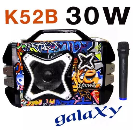 ตู้ลำโพง d-power ลำโพงบลูทูธ Bluetooth 30W ไมค์ลอย รุ่น K52G