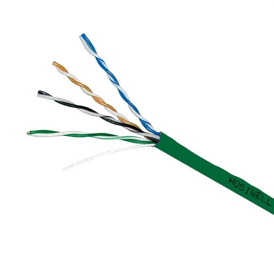Hosiwell สายแลน CAT.5e แกนฝอย 305 เมตร./กล่อง (สีเขียว)