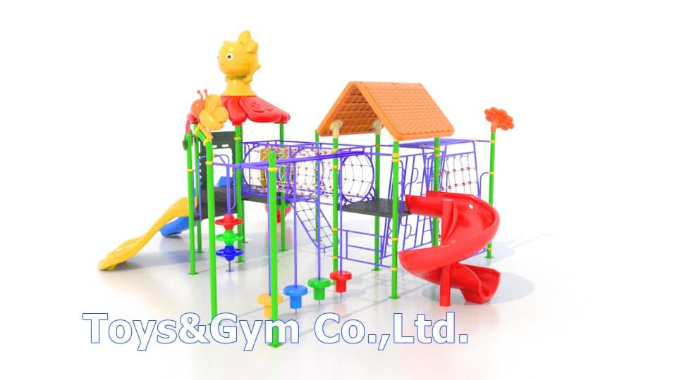 เครื่องเล่นสนามกลางแจ้ง ชุด Funny Kitty House