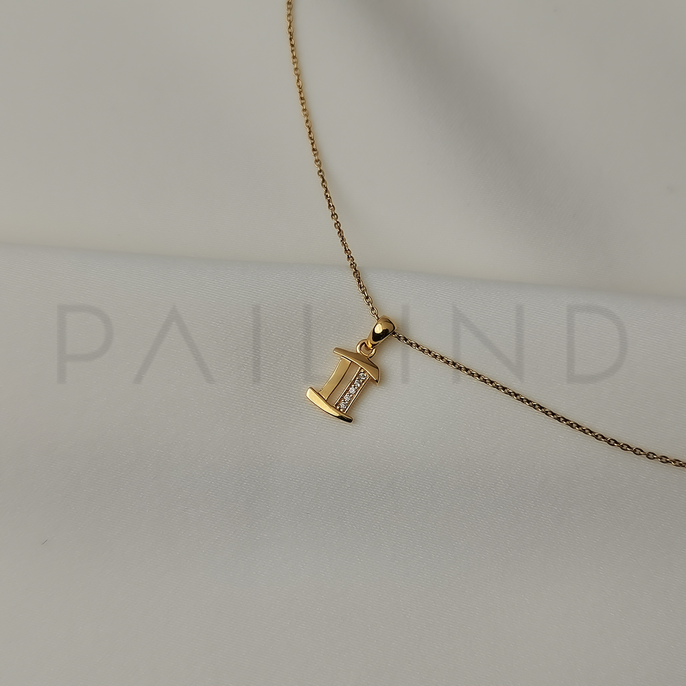 จี้เงินแท้ประดับพลอย สัญลักษณ์ Zodiac สำหรับชาวราศีมิถุน