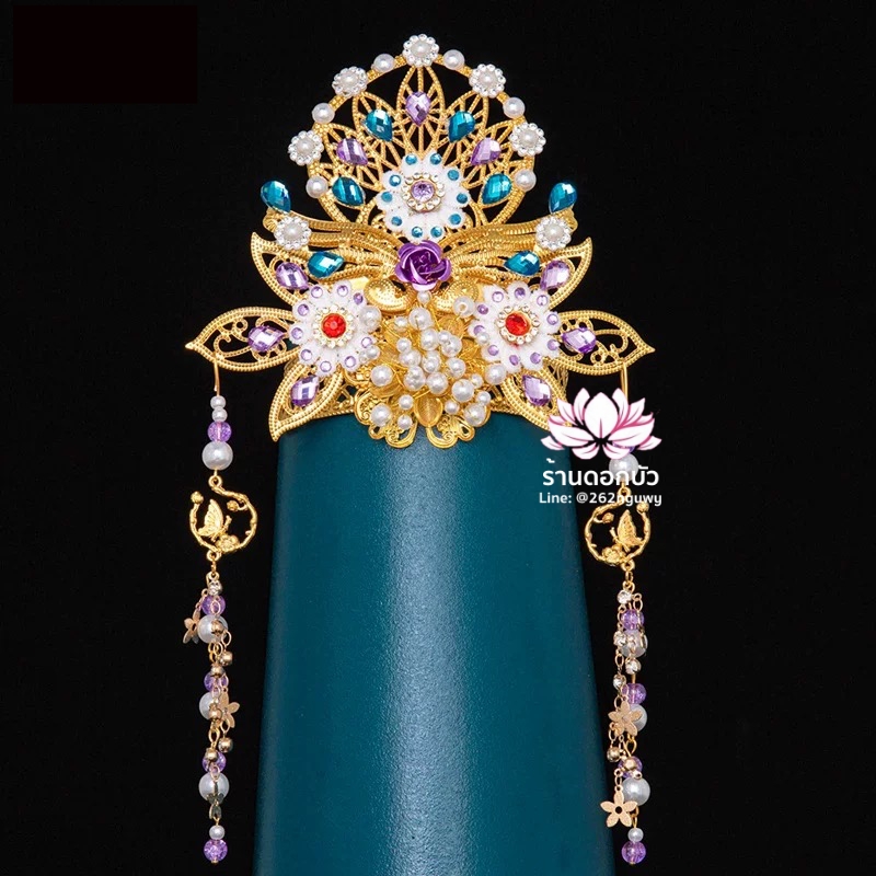 หมวกเทพเจ้าฝ่ายหญิง หมวกเทพนารี หมวกเทวนารี หมวกเจ้าแม่ หมวกพระหญิง หมวกกิมซิ้น หมวกพระจีน