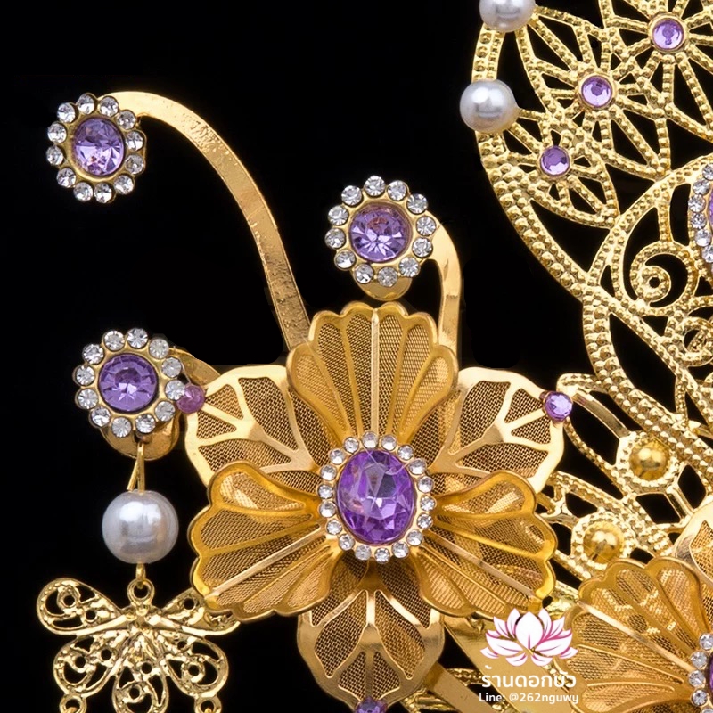 หมวกเทพเจ้าฝ่ายหญิง หมวกเทพนารี หมวกเทวนารี หมวกเจ้าแม่ หมวกพระหญิง หมวกกิมซิ้น หมวกพระจีน