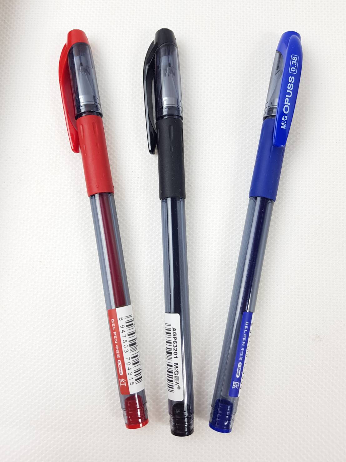 Small Evting ปากกาOpuss Gel Pen 0.38 มม. 12ด้าม/กล่อง มีสีน้ำเงิน ดำ แดง ปากกาเจล ปากกาลูกลื่น ปากกาOpuss Gel Pen