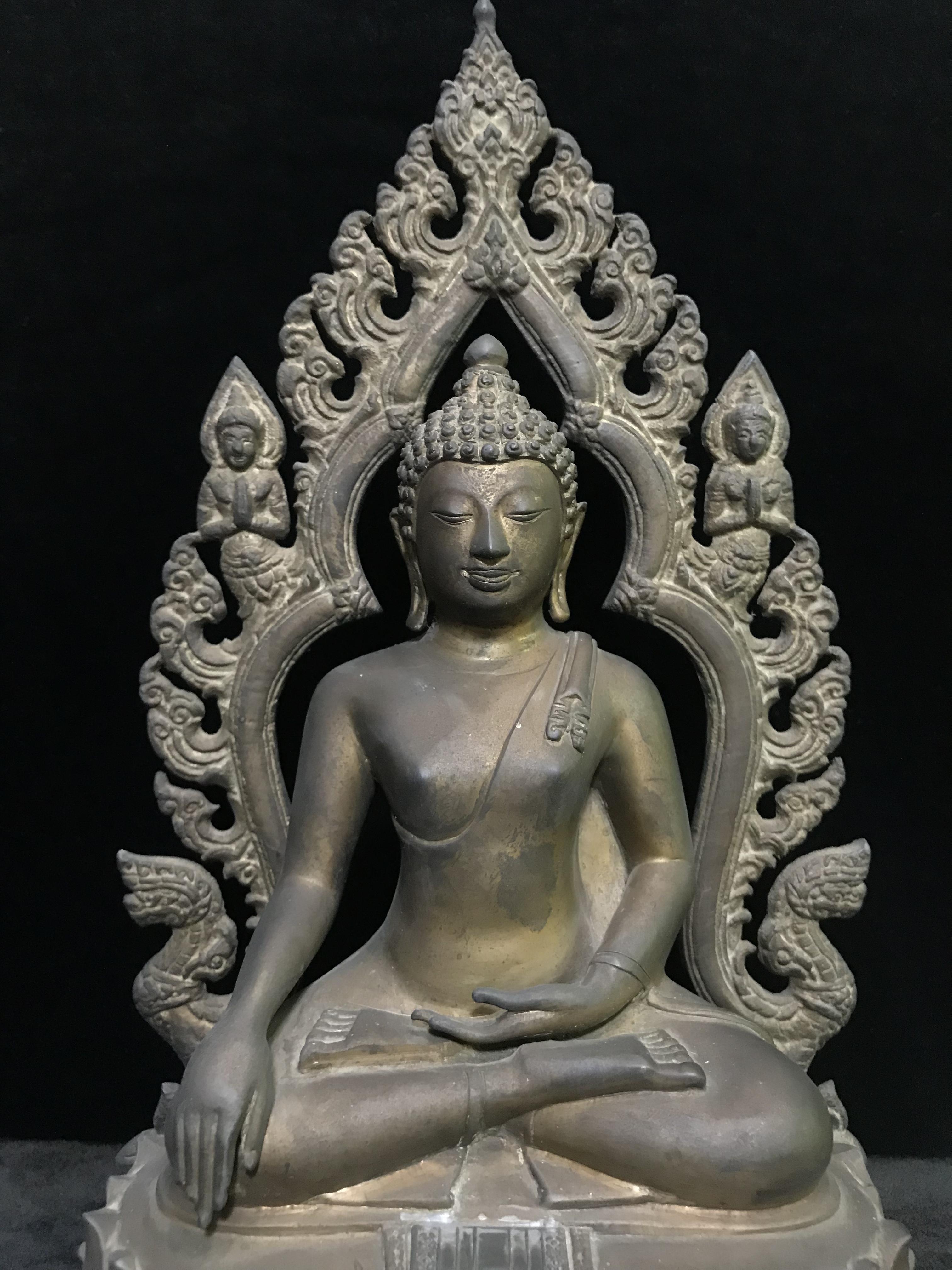 พระพุทธมงคลรัตนภูมิพัฒนมหามุนี ภปร. หน้าตัก 5นิ้ว(รมดำ) วัดมงคลรัตนาราม วัดไทยในซานฟรานซิสโก สหรัฐอเมริกา ( Sanfrancisco USA.) ปี2523 (นิยมหายาก)