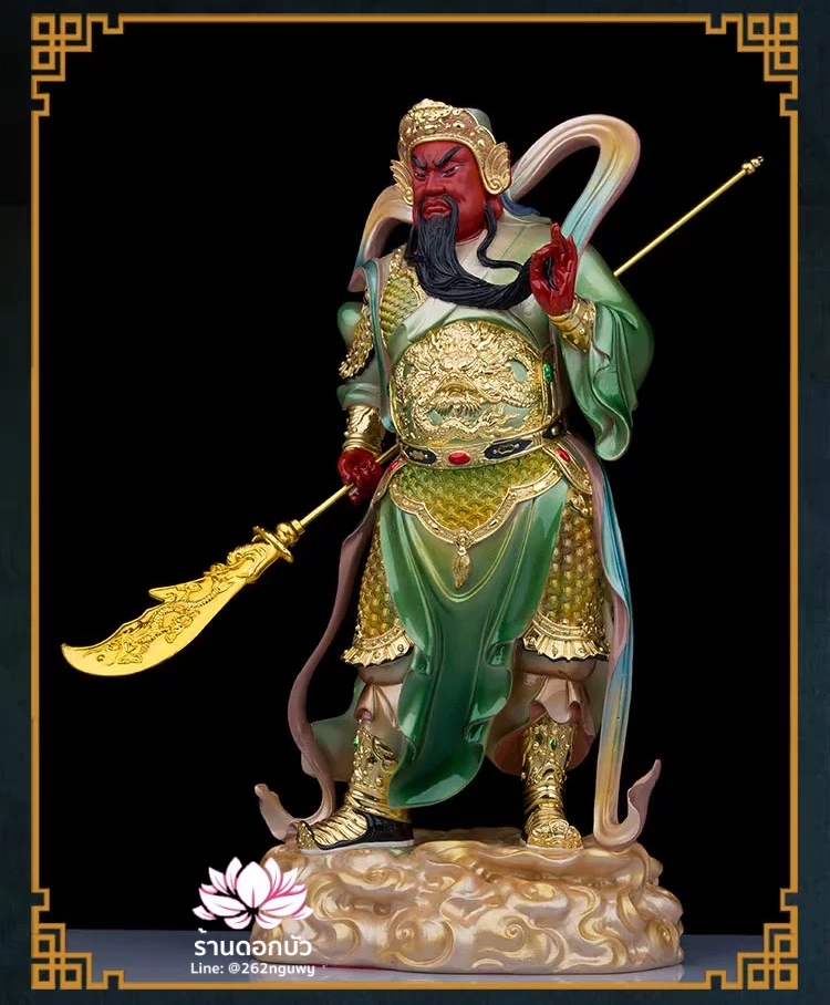 เทพเจ้ากวนอู และพระเวทโพธิสัตว์ (อุ่ยท้อผ่อสัก) งานเรซิ่นคุณภาพสูง ขนาด 12/16/19/26/36 นิ้ว