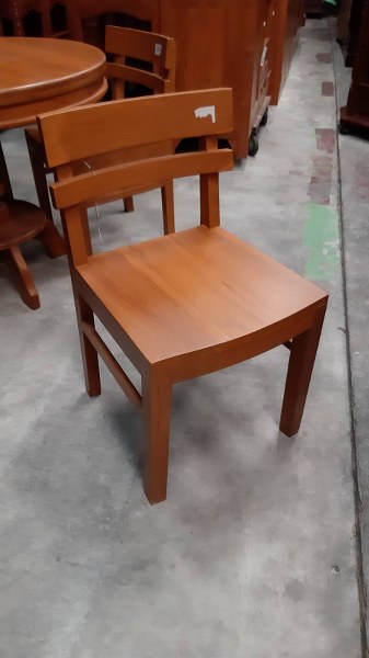 เก้าอี้หลังโค้ง ไม้หนา