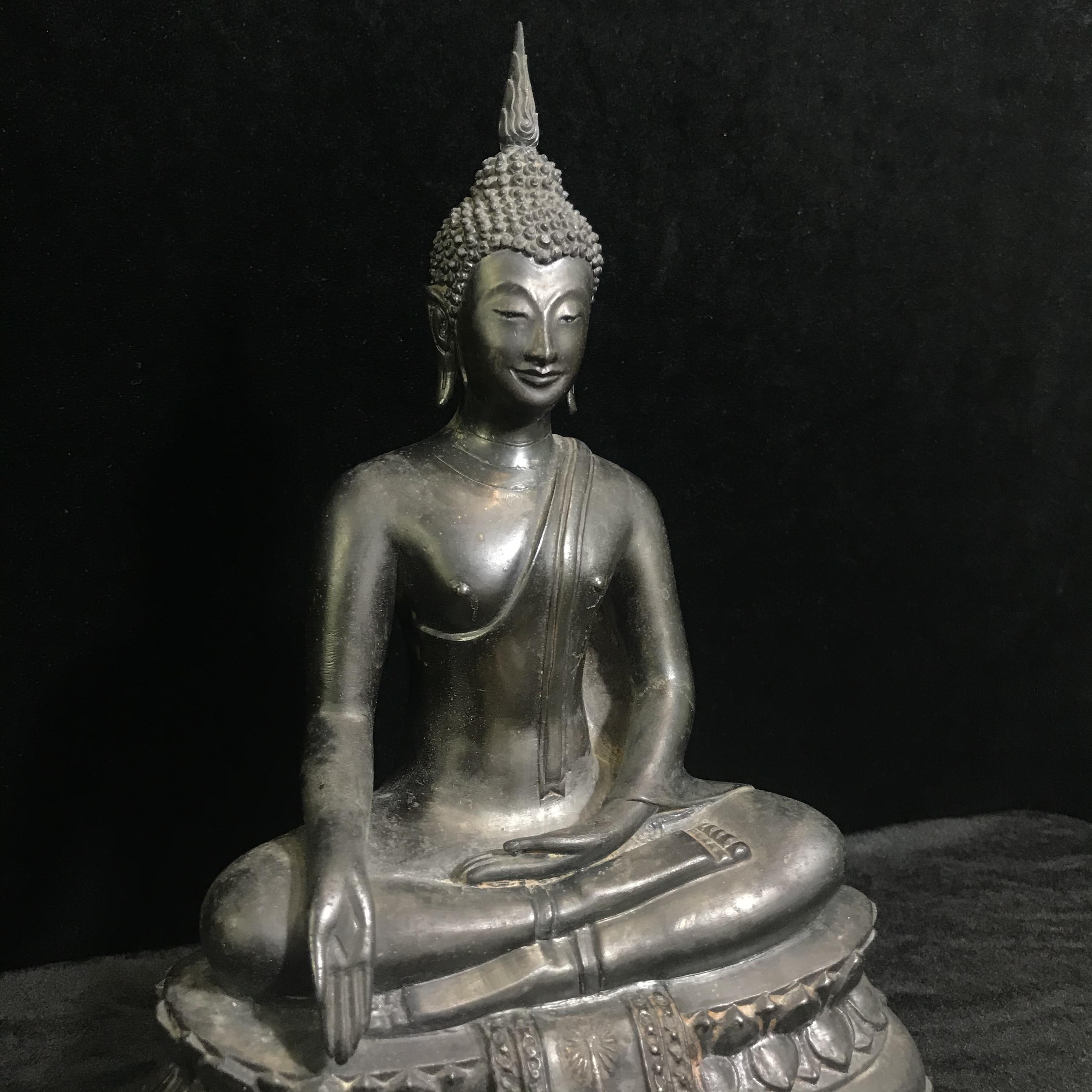 พระพุทธรูปบูชา ภปร. วัดบวรนิเวศวิหาร ปี2508 บล็อกดินไทย หน้าตัก5นิ้ว(ที่สุดของพระบูชา ภปร วัดบวร)