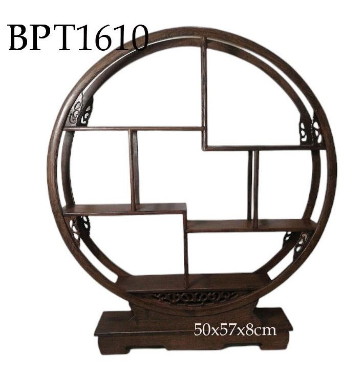ชั้นวางของตั้งโชว์สไตล์จีน -ทรงกลม 50cm