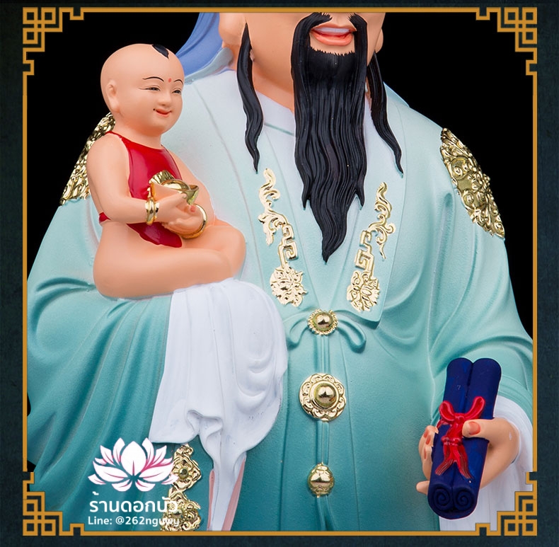 ฮกลกซิ่ว เทพเจ้าฮก ลก ซิ่ว งานเรซิ่นเกรดพรีเมียม ขนาด 12/16/19/27 นิ้ว