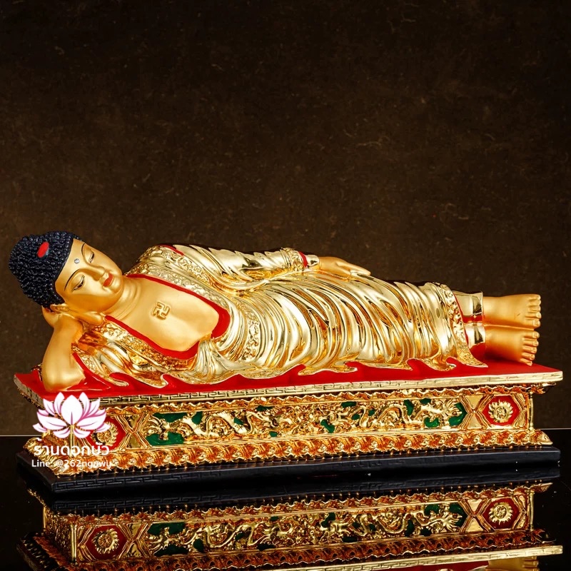 พระพุทธรูป พระพุทธเจ้า พระพุทธรูปปางไสยาสน์ พระพุทธรูปปางนอน งานเรซิ่น ขนาด 46 cm.