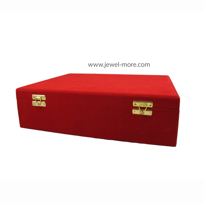 กล่องเก็บเหรียญหรือพระเครื่อง 2 ชั้น สีแดง
