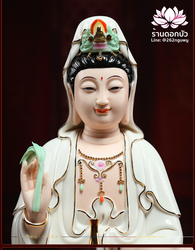 พระพุทธเจ้า (พระยูไล) พระโพธิสัตว์กวนอิม (กวนอิมผ่อสัก) พระมหาสถามปราปต์โพธิสัตว์ (ไต่ซีจี่ผ่อสัก) ขนาด 14 นิ้ว