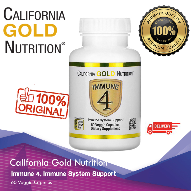 California Gold Nutrition, Immune 4, Immune System Support, 60 Veggie Capsules(พร้อมส่ง!)