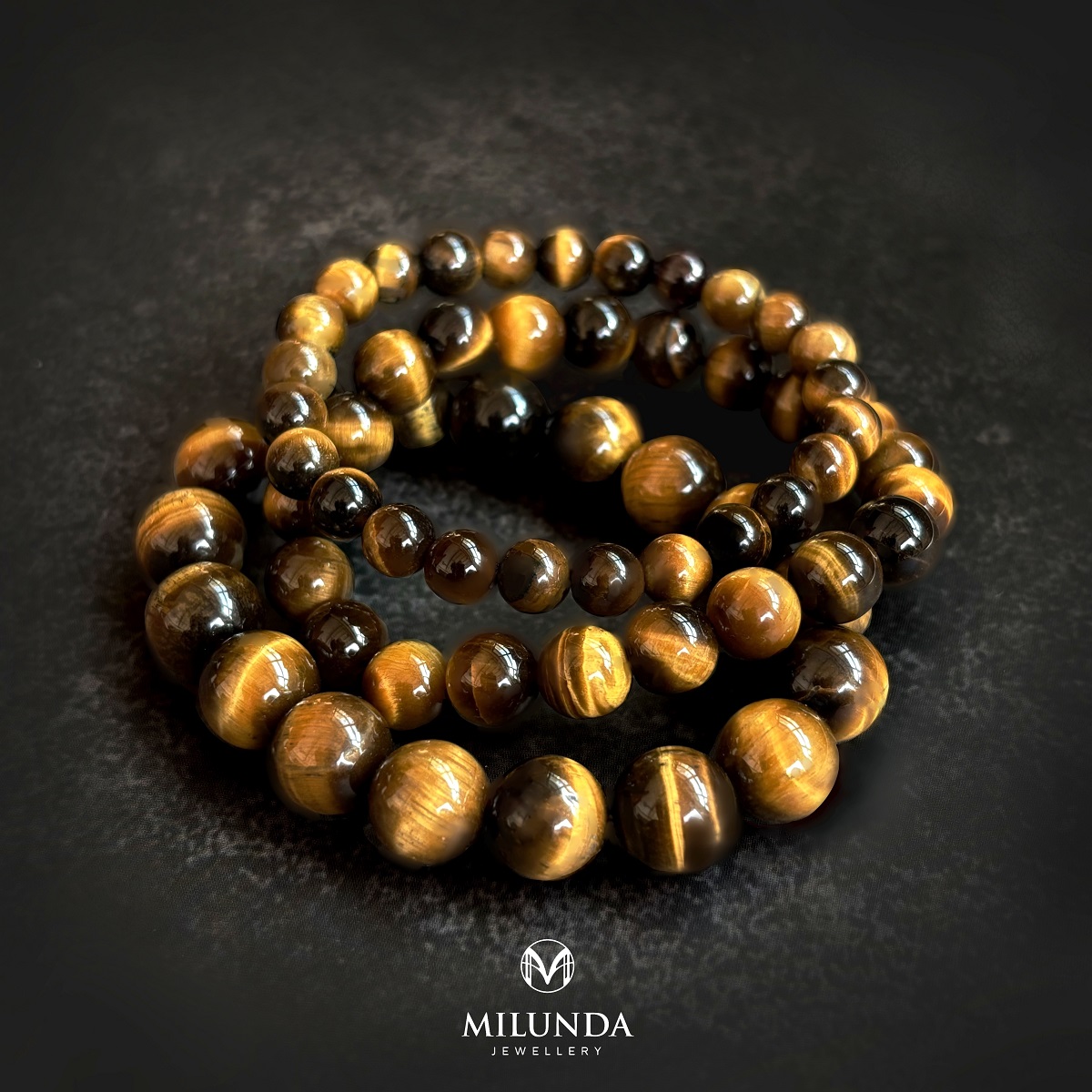 กำไลหินตาเสือ Yellow Tiger's eye natural stone bracelets