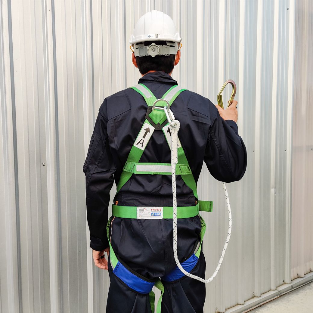 YAMADA รุ่น FH787B เข็มขัดเซฟตี้เต็มตัว พร้อมเชือกเซฟตี้เส้นเดี่ยว