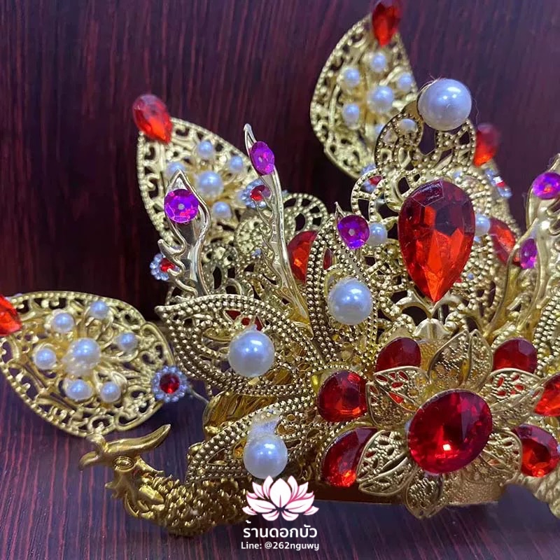 หมวกเทพเจ้าฝ่ายหญิง หมวกเทพนารี หมวกเทวนารี หมวกพระจีน หมวกกิมซิ้น หมวกเทพเจ้าจีน