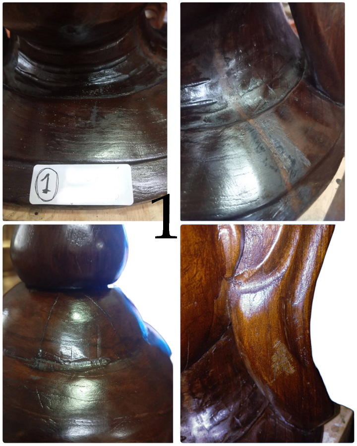 ไม้แกะสลัก เศียรพระใหญ่ ศิลปะพม่า(เมียนมาร์) งานเก่า *รับเองจรัญฯ37*