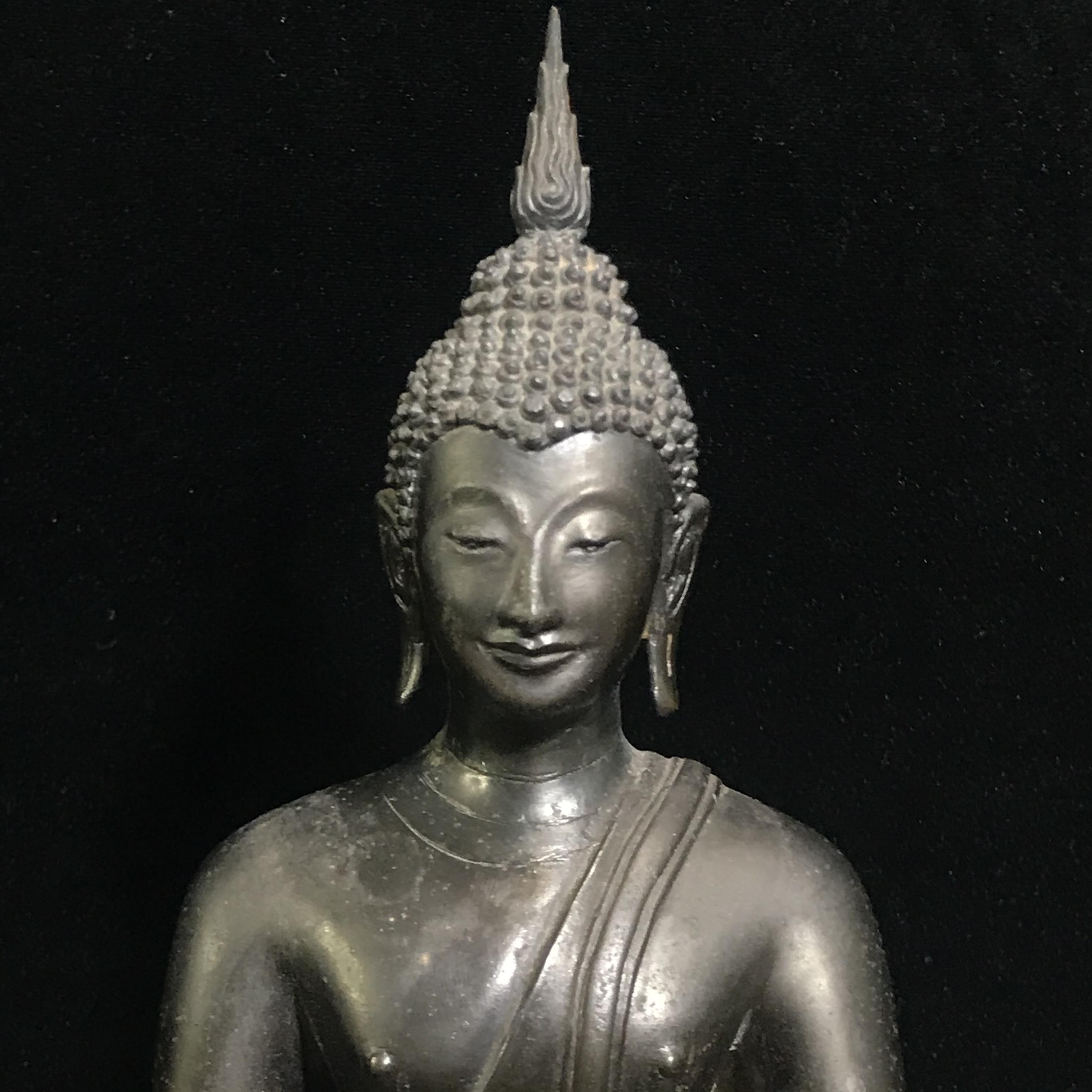 พระพุทธรูปบูชา ภปร. วัดบวรนิเวศวิหาร ปี2508 บล็อกดินไทย หน้าตัก5นิ้ว(ที่สุดของพระบูชา ภปร วัดบวร)