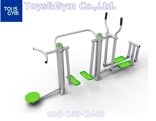 อุปกรณ์บิดเอว เดินอากาศและสกีอากาศ แบบเล่น 3 คน