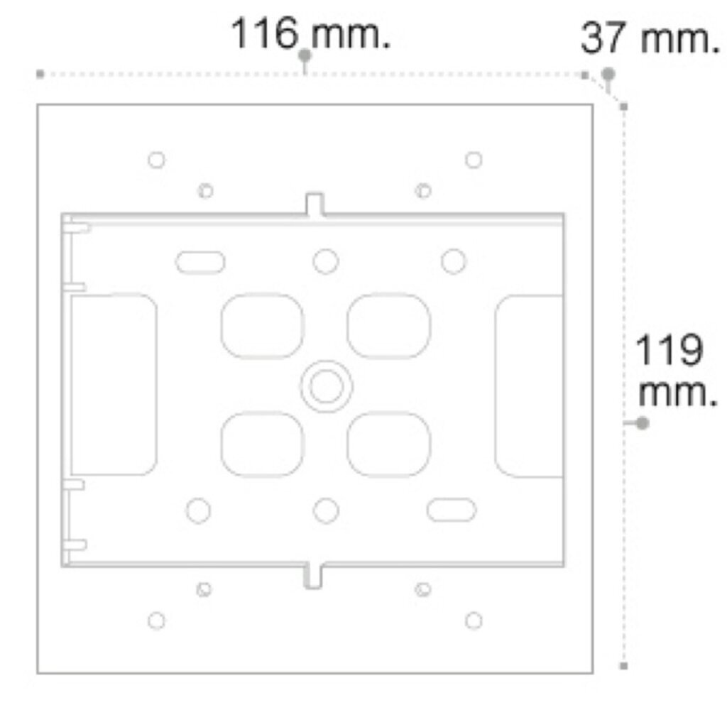 Nano กล่องลอย บ๊อกลอย ขอบเหลี่ยม 4x4 รุ่นใหม่ สีขาวและสีดำ บ็อกลอย