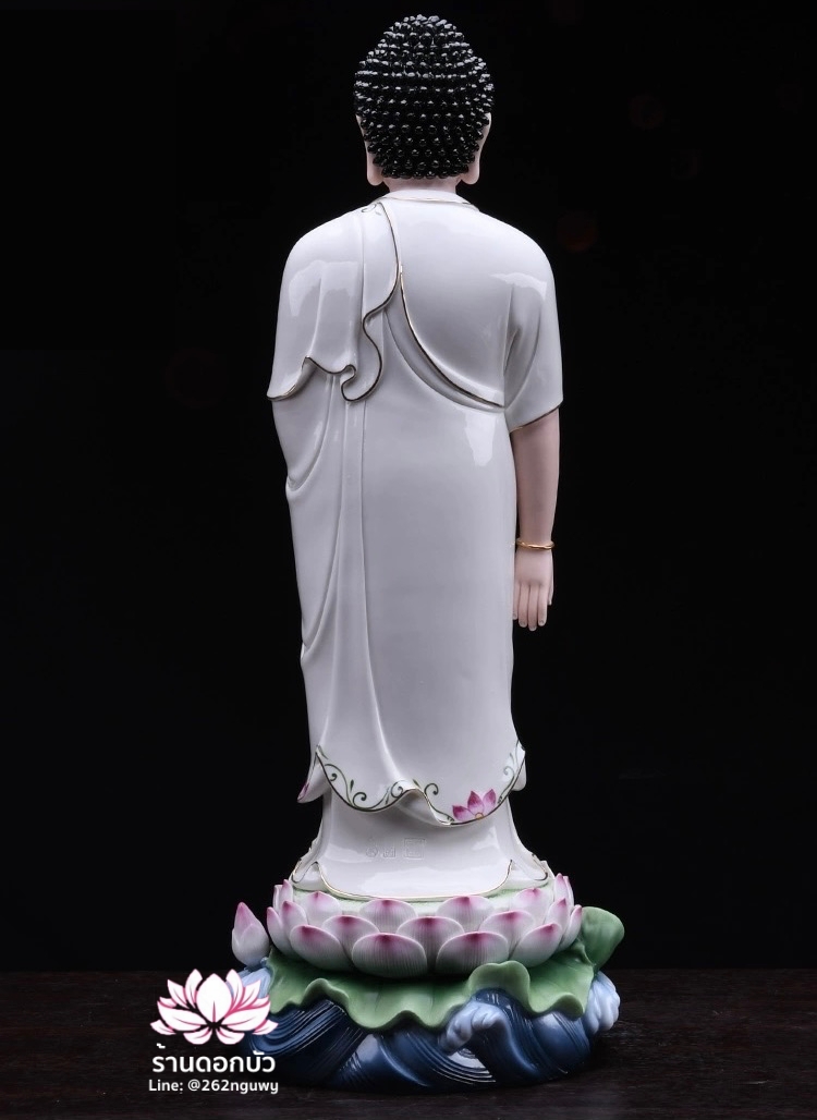 พระพุทธเจ้า (พระยูไล) พระโพธิสัตว์กวนอิม (กวนอิมผ่อสัก) พระมหาสถามปราปต์โพธิสัตว์ (ไต่ซีจี่ผ่อสัก) ขนาด 22/24/26 นิ้ว