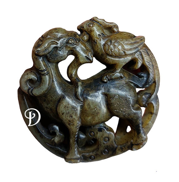 จี้หินสะสมสไตล์จีน งานเก่า-BPT022-