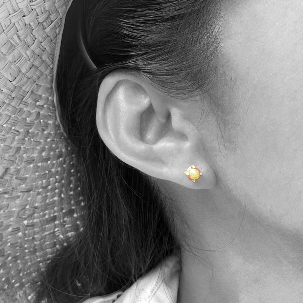ต่างหูโอปอลแท้ ไฟสวย Opal earrings