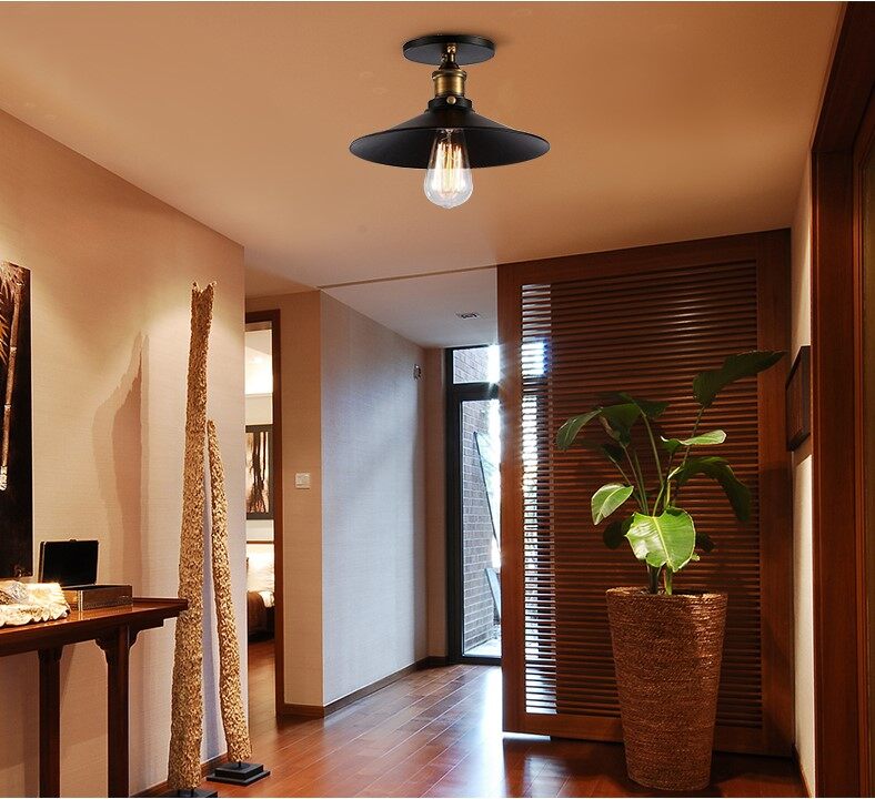 โคมไฟเพดาน ฝาชีวินเทจ สไตล์ลอฟท์ Loft โคมวินเทจ โคมไฟเพดาน โคมไฟ ไฟเพดาน โคมไฟวินเทจ โคมฝาชี E27 โคมเพดาน