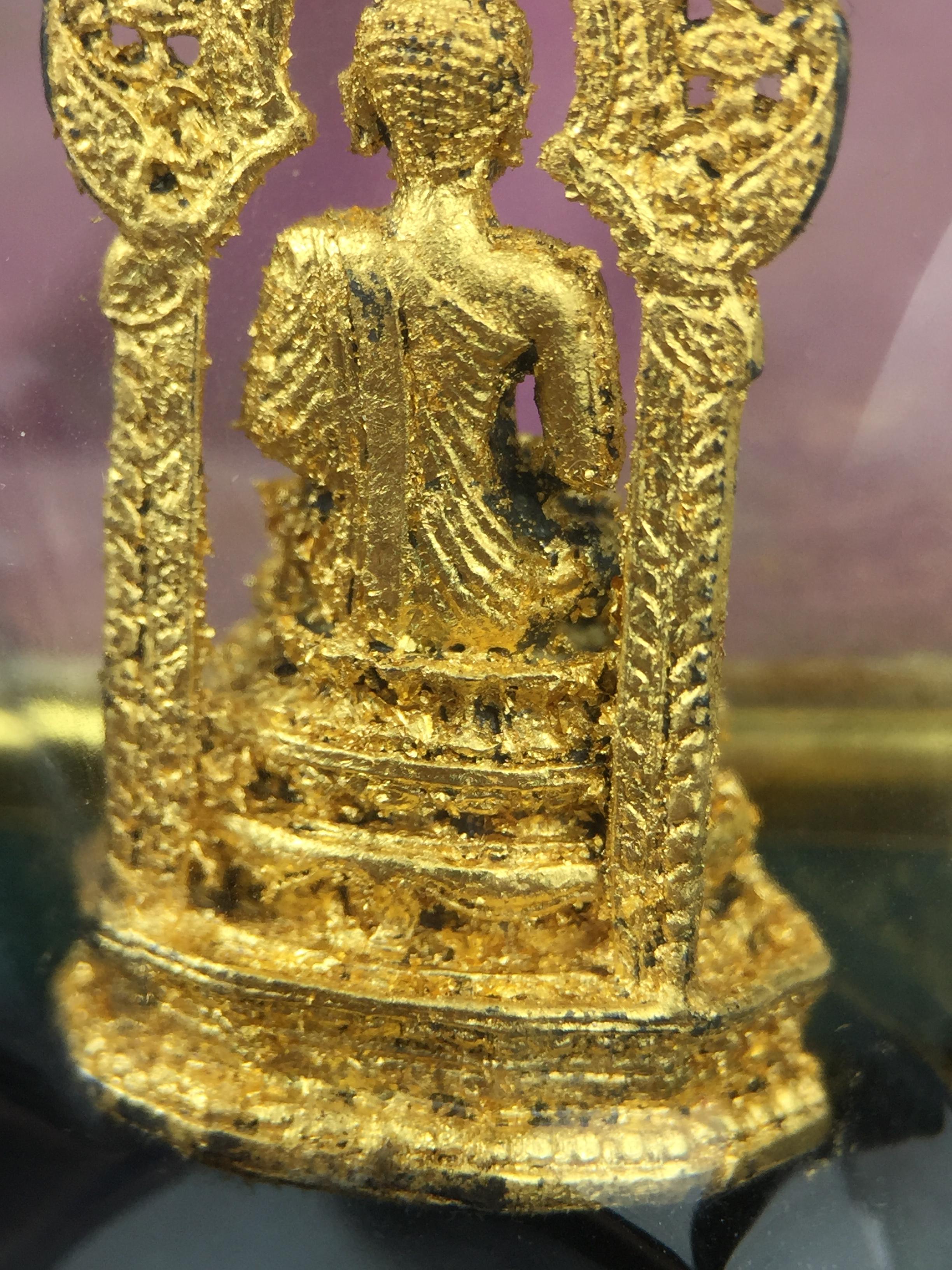 กริ่งพระพุทธนิรันตราย วัดราชประดิษฐสถิตมหาสีมารามราชวรวิหาร สมโภชกรุงรัตนโกสินทร์ 200ปี พ.ศ.2525 เนื้อเงิน (พิธีใหญ่ ในหลวง ร.9 เสด็จร่วมพิธี สมเด็จพระสังฆราชประธานพิธีปลุกเสก)มาพร้อมกล่องบรรจุเดิมและใบอนุโมทนาบุญเดิมครบสมบูรณ์ หายากก(1ใน 209 องค์)