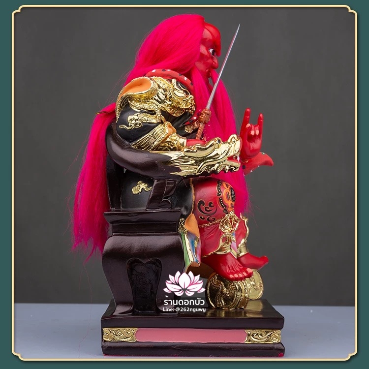 หวดจูเซ่งกุ๊น 3 พี่น้อง ฮวบจู่กง หรือ เตียวกงเสงกุ้น เชี่ยวกงเสงกุน (เขียว) และอั่งกงเสงกุ้น (แดง) ขนาด 12 นิ้ว