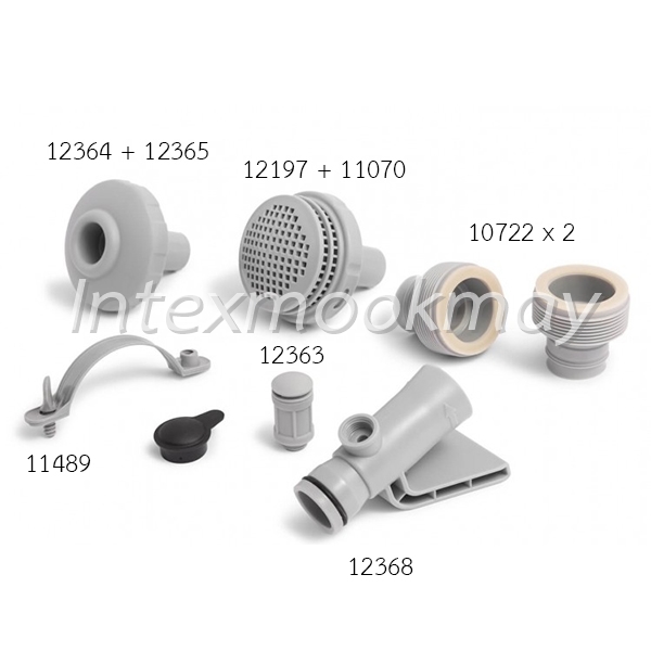 Intex ชุดอะไหล่น้ำเข้า-ออก ท่อ 38 มม. ถึงข้อต่อ 32 มม.