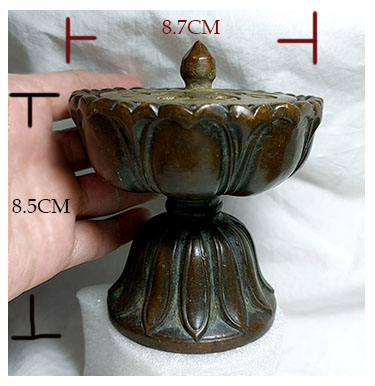 กระถางธูปกำยาน เตากำยาน รูปทรงดอกบัว ขนาดเล็ก