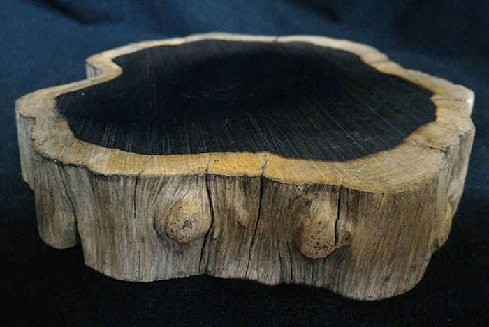 ฐานไม้มะเกลือ(African Ebony) หนา3cm แบบที่2(ตัวอย่าง)