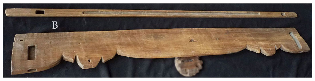 กรอบ(ฟืม)ทอผ้า:B ไม้สัก งานเก่า