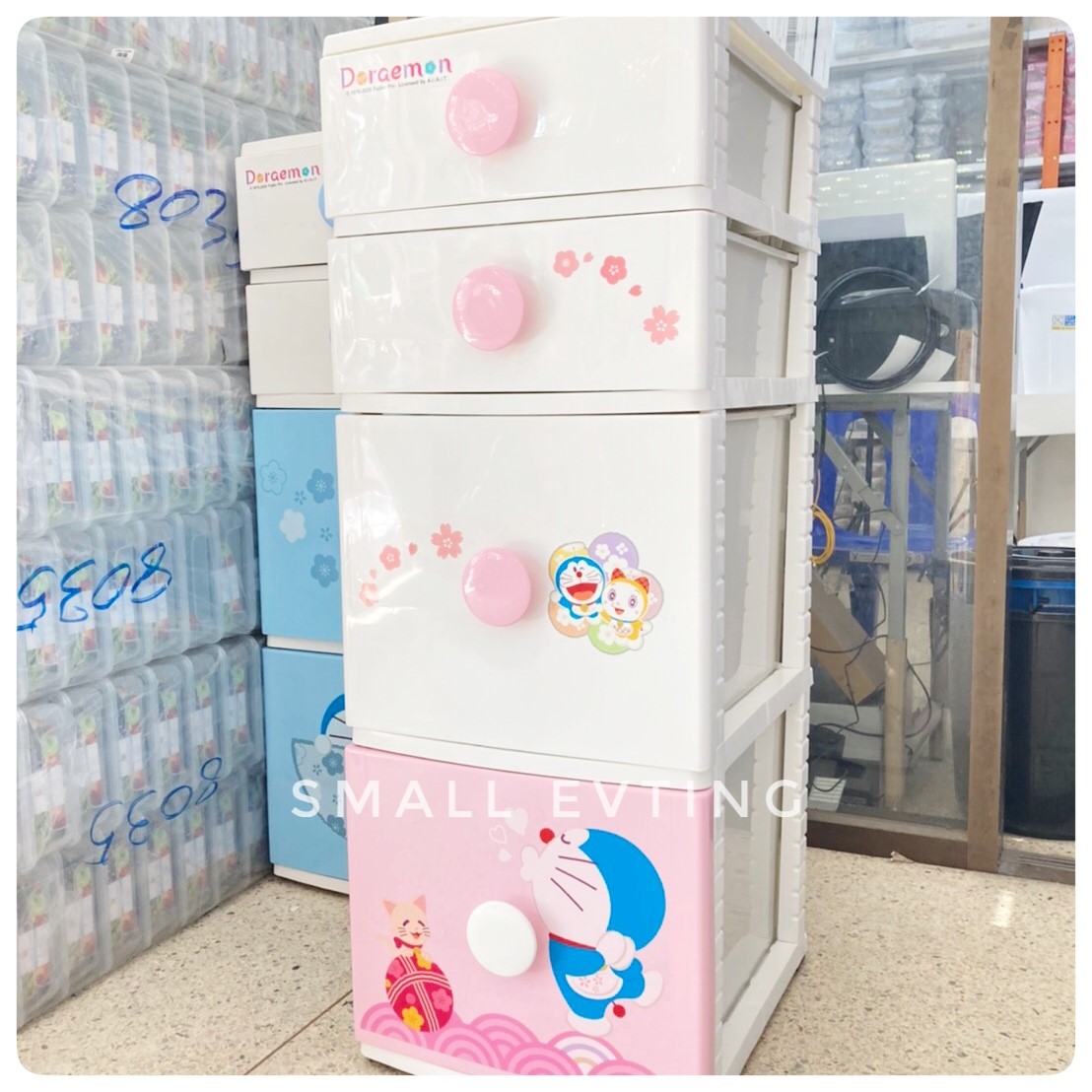 Small Evting ลิ้นชัก 4 ชั้น ลายโดเรม่อน แท้ 100 % รุ่น B42 อย่าลืม !! กดติดตามร้าน "รับส่วนลดเพิ่ม" ลิ้นชักใส่เสื้อผ้า ลิ้นชักเอนกประสงค์