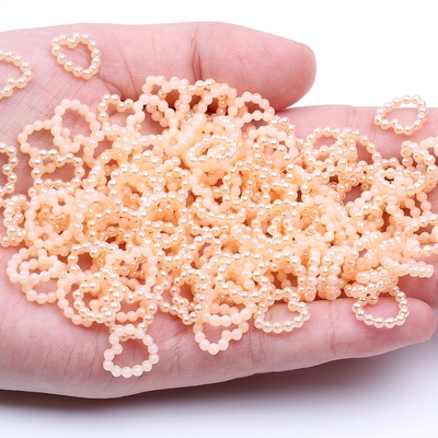 SKU-00917 มุกร้อยหัวใจโทนสีเดียว (25 อัน)