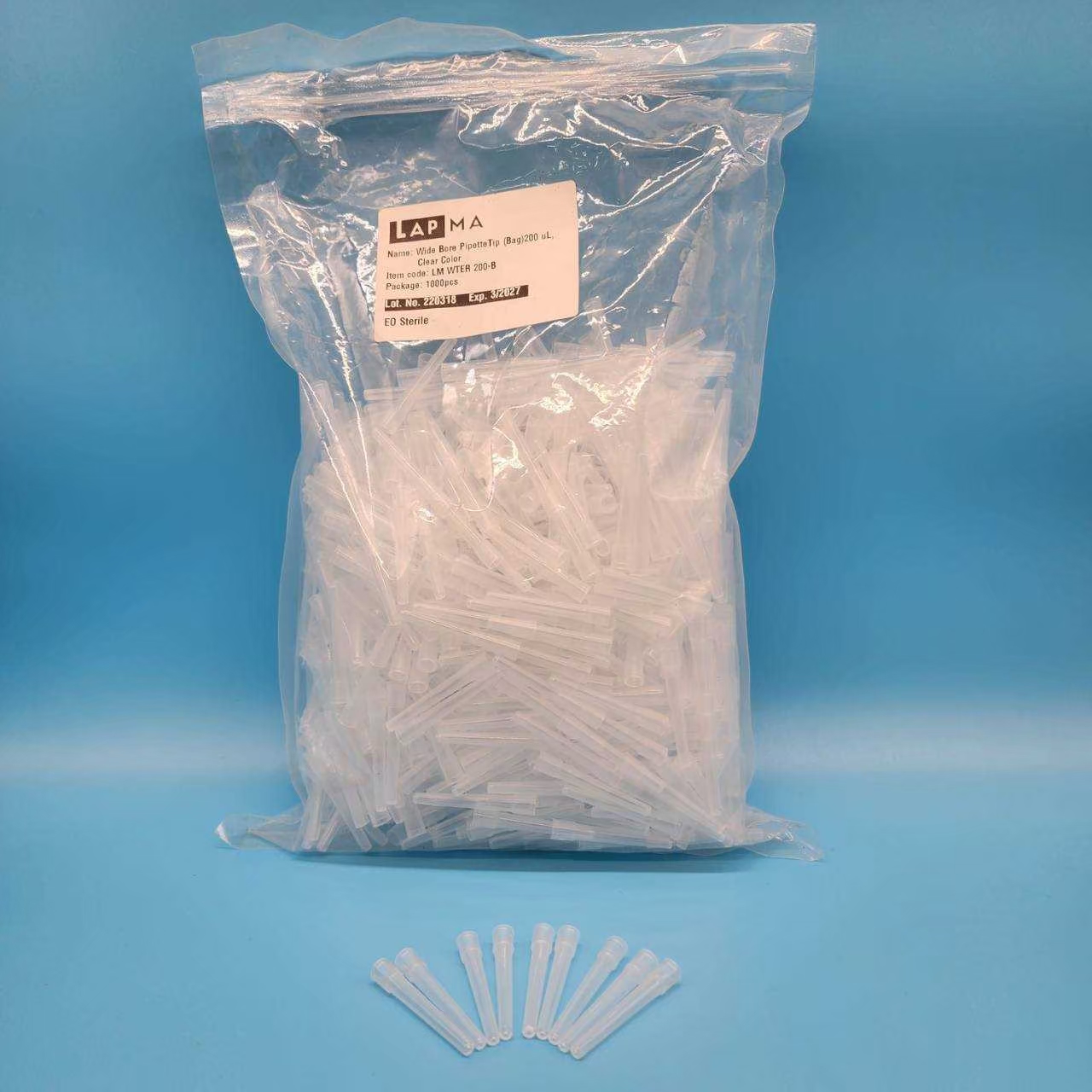 ปิเปตทิป Wide bore pipette tip 200 ul /1,000 ul Steriled ปิเปตทิปปากกว้าง (ขายยกลัง)