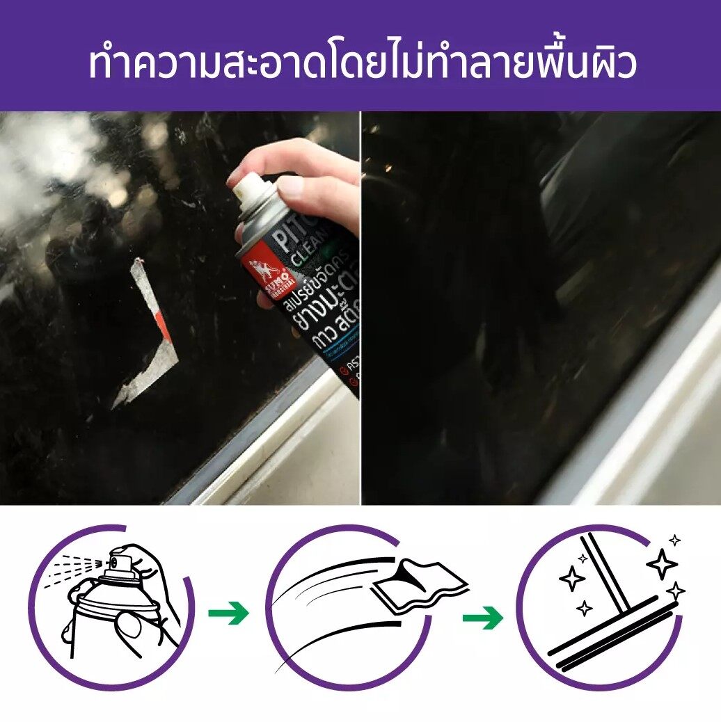 SUMO สเปรย์ขจัดคราบ ยางมะตอย 450ml ลบคราบ กาว สติ๊กเกอร์