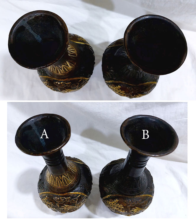 (เดี่ยว)แจกันจีนลายหงส์คู่มังกร สูง 23cm ใบละ