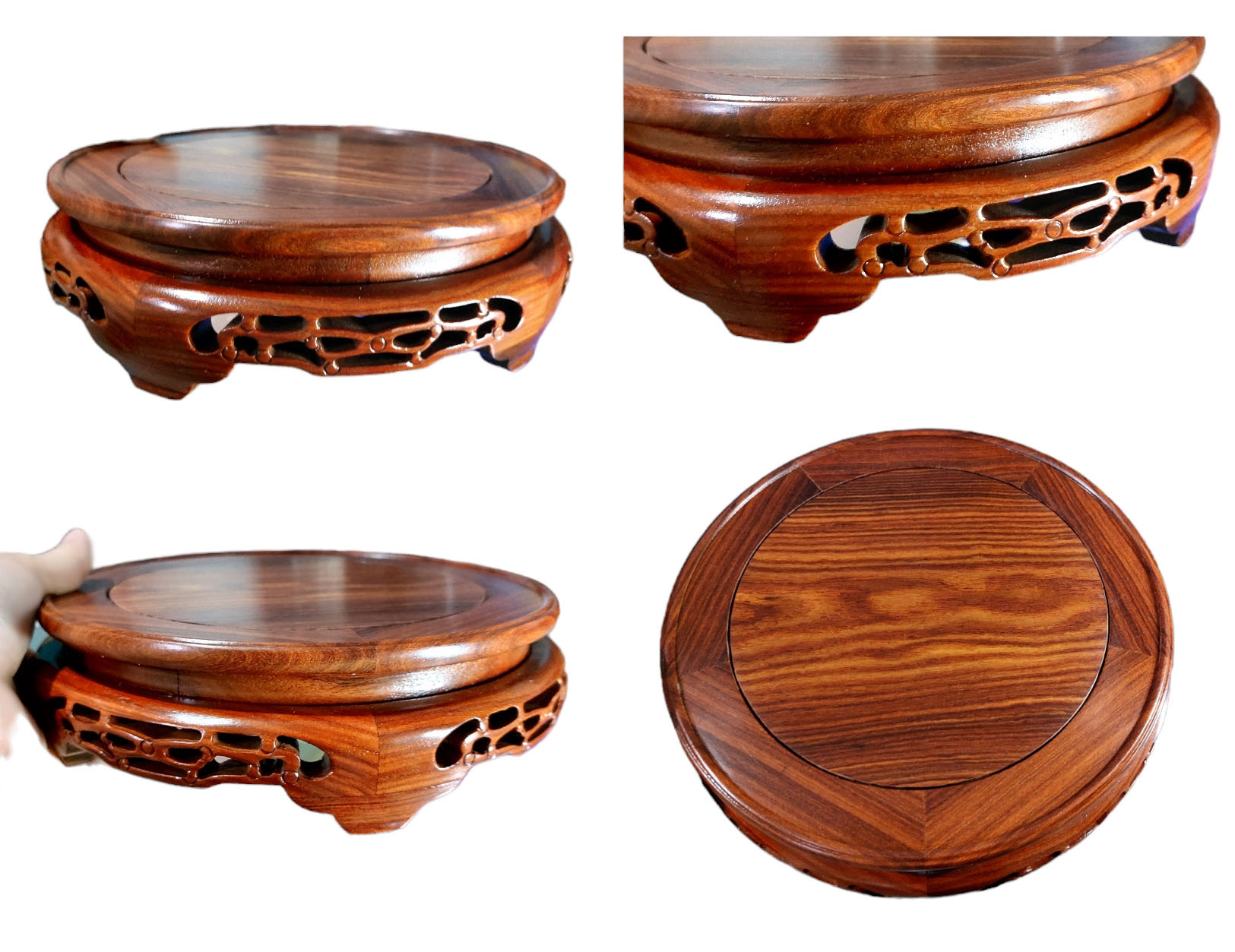 กี๋หรือฐานไม้สไตล์จีน หน้าท๊อ20cm ตัวละ