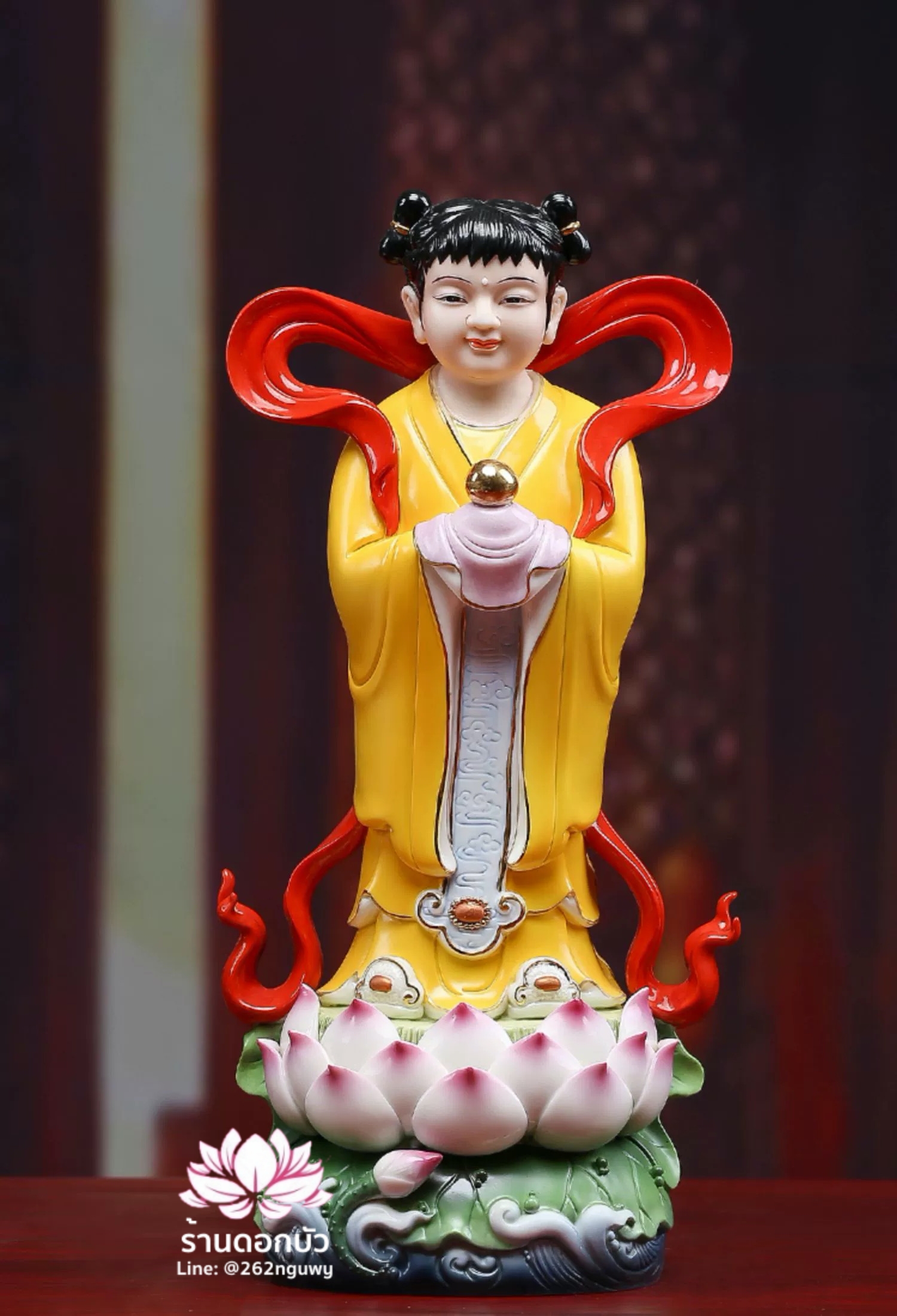 กิมท้ง-เง็กนึ่ง, เซียนจ๋าย-หยกลื้อ ลูกศิษย์พระโพธิสัตว์กวนอิม งานกระเบื้องฮกเกี้ยน ขนาด 14 นิ้ว