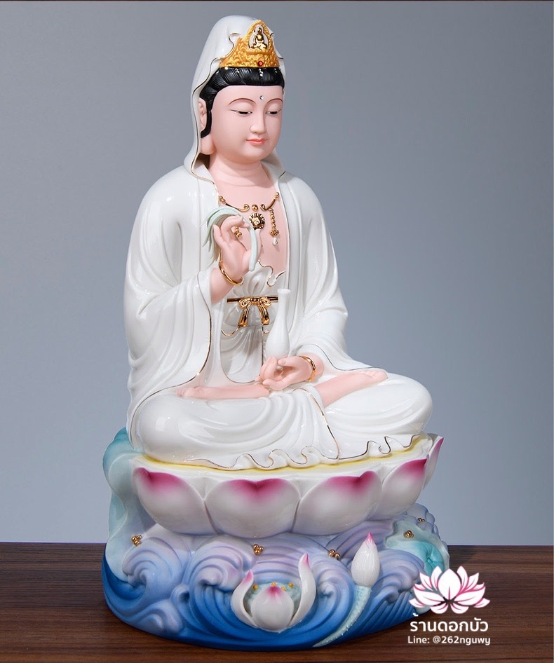 พระพุทธเจ้า (พระยูไล) พระโพธิสัตว์กวนอิม (กวนอิมผ่อสัก) พระกษิติครรภโพธิสัตว์ (ตี่จั่งอ๊วงผ่อสัก) และพระศรีอริยเมตไตรย (หมีเล่อฝอ) ขนาด 12/16/19 นิ้ว