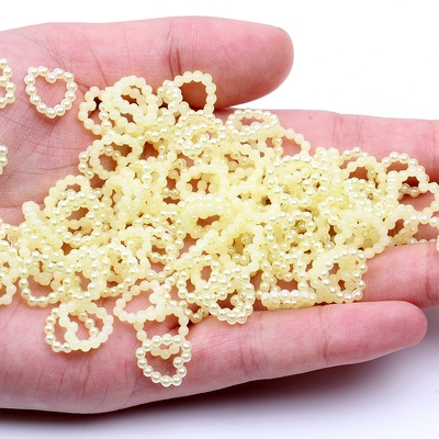 SKU-00917 มุกร้อยหัวใจโทนสีเดียว (25 อัน)