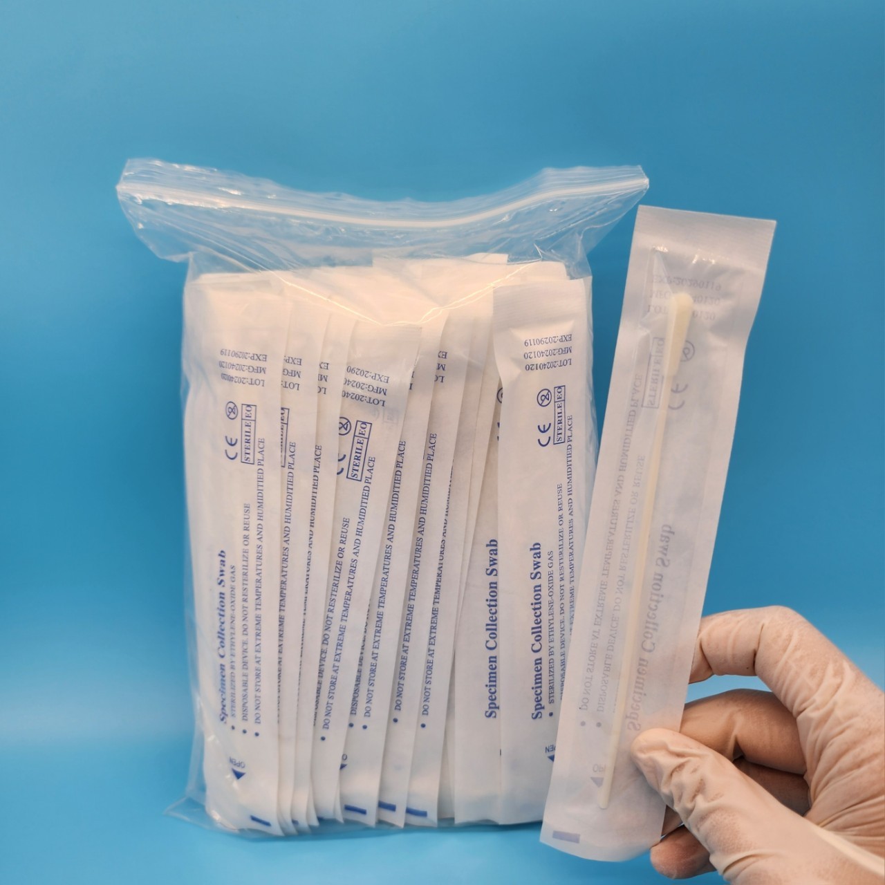 ก้านตรวจเชื้อ Flocked swab ,Sterile , Nasopharyngeal Swab / Oral swab