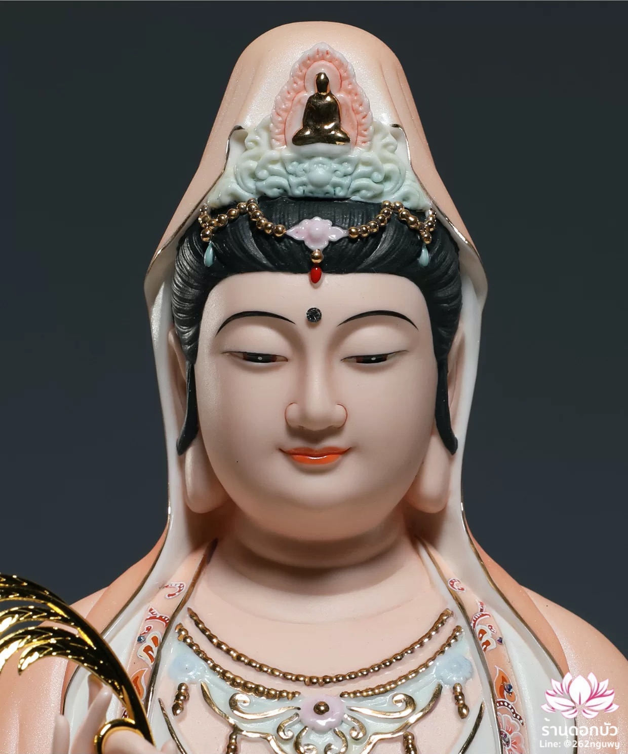 พระโพธิสัตว์กวนอิมแห่งเขาผู่ถัว พระแม่กวนอิมแห่งทะเลใต้ หนานไห่กวนอิม ขนาด 16/19/26 นิ้ว